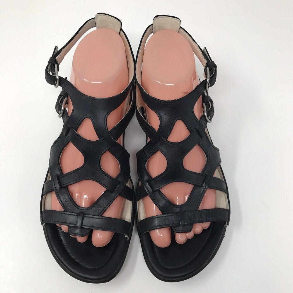 Ecco Black Gladiator Sandals - Picture 4 of 14